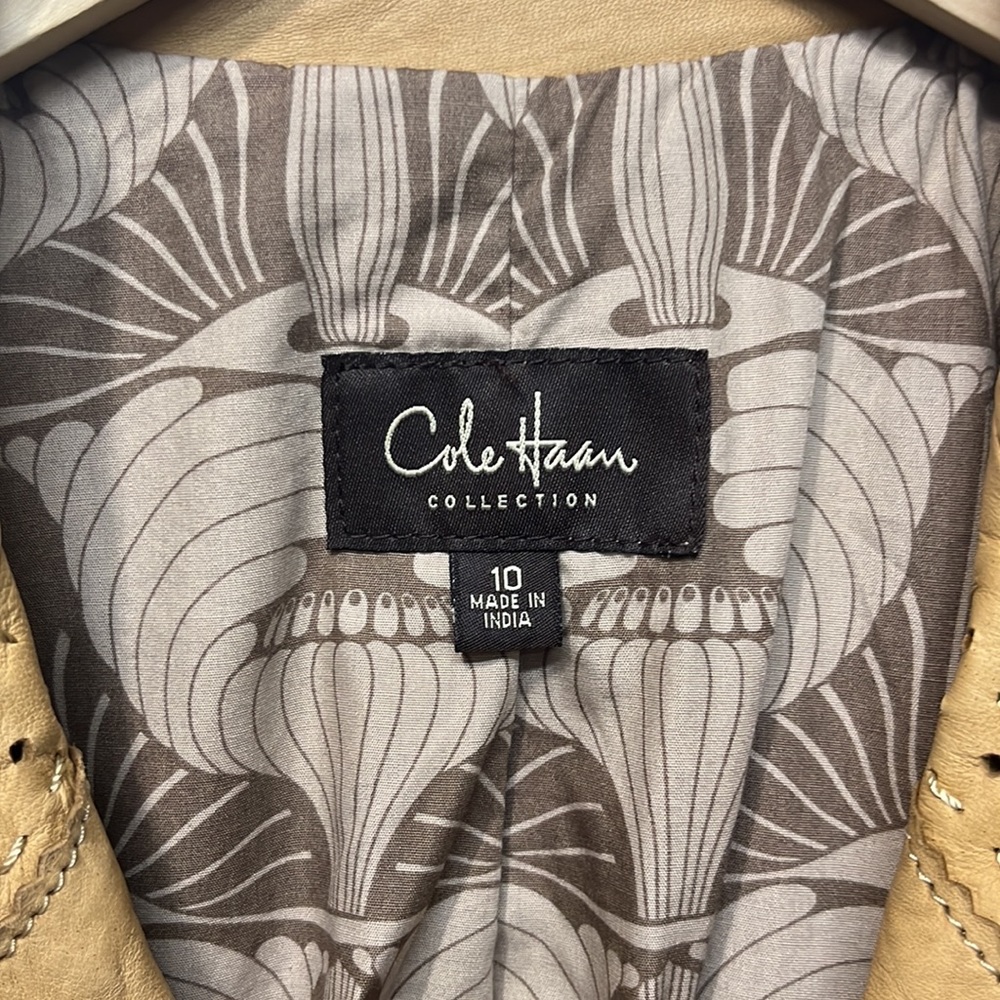 Cole Haan Collection Lambskin Leather Jacket - Picture 4 of 9